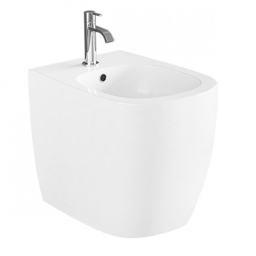 004 432 003 OVVIO Біде підлогове, приставне до стіни, колір білий мат (1 сорт) NIC Design