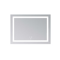 Дзеркало настінне Kubis (KU1) 700х500 мм, прямокутне, з LED-підсвічуванням Touch,  антизапотіванням, димером, рег. яскравості Lidz LIDZ фото 3