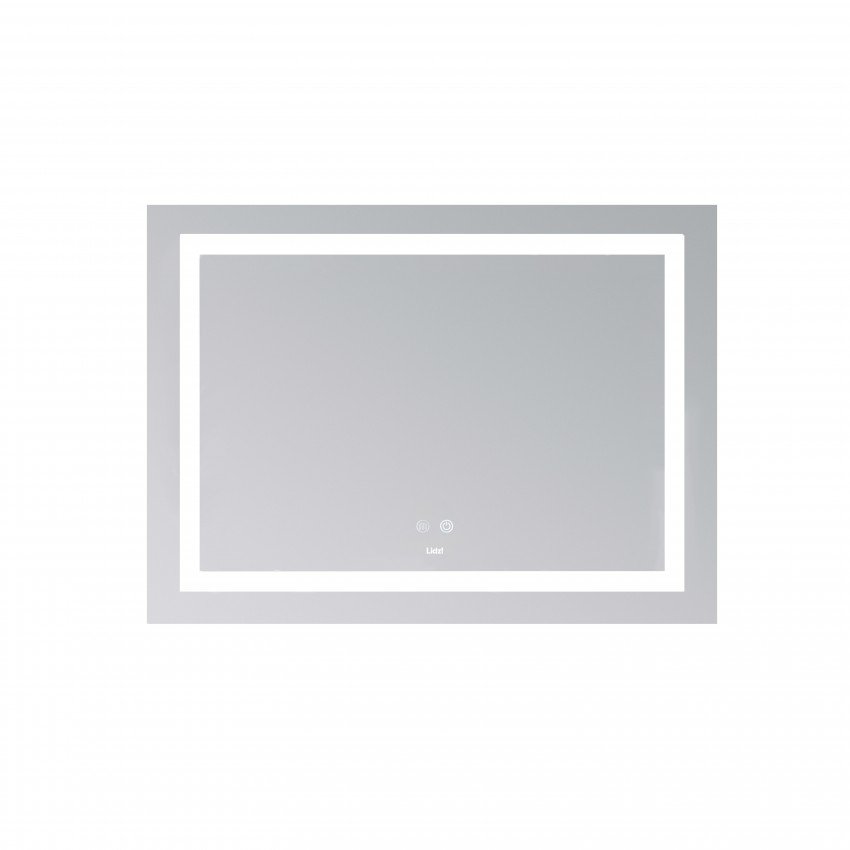 Дзеркало настінне Kubis (KU1) 700х500 мм, прямокутне, з LED-підсвічуванням Touch,  антизапотіванням, димером, рег. яскравості Lidz LIDZ фото 3
