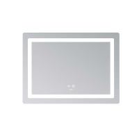 Дзеркало настінне Kubis (KU2) 700х500 мм, прямокутне, з LED-підсвічуванням Touch,  антизапотіванням, димером, рег. яскравості Lidz LIDZ фото 3