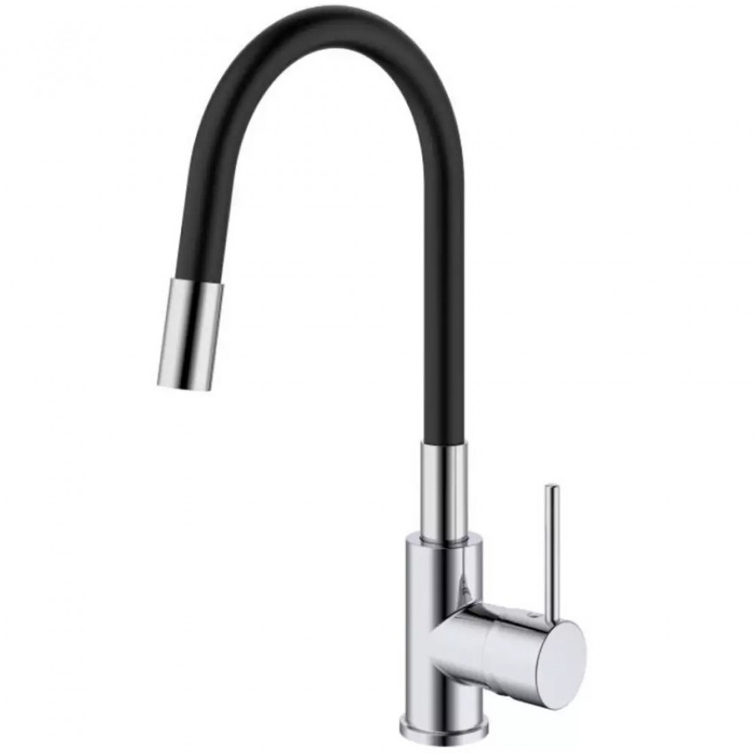 5417031 Nova Змішувач д/кухні з гнучким виливом, хром (1 сорт) DEVIT