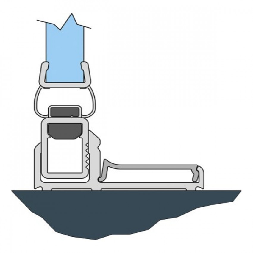 V2.D35.50 Solino Монтажний комплект для дверей в нішу,алюміно-хром (1 сорт) SanSwiss
