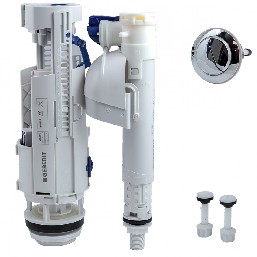 3110121 Fresh Зливний механізм д/компакту з новою клавішею (1 сорт) DEVIT