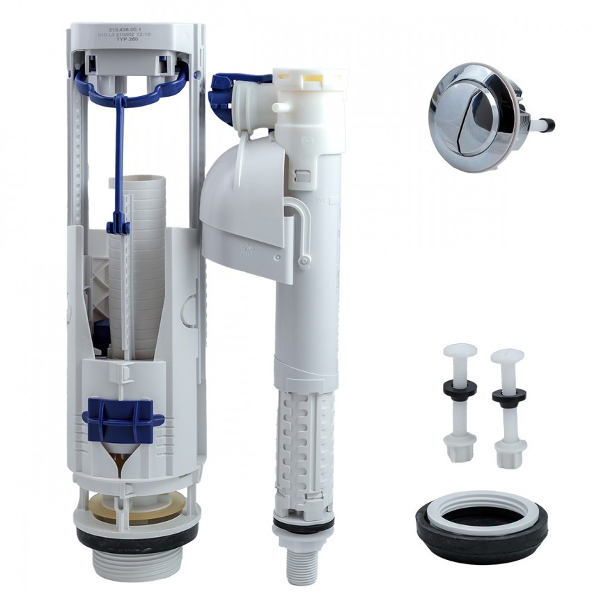 3110130 OPTIMA Зливний механізм д/компакту, з новою великою клавішею (1 сорт) DEVIT