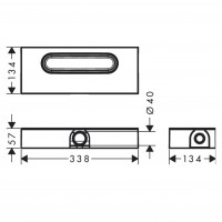 01006180 AX Базовий набір для монтажу душового каналу в рівень з плиткою (1 сорт) AXOR фото 1
