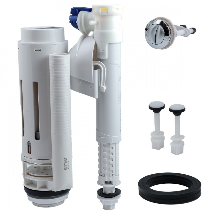 8690021/8890020 Зливний та наборний механізм д/компакту Prime та Line (1 сорт) PRIMERA