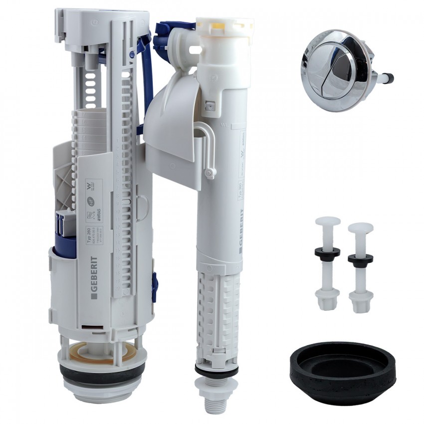 8390022 Grand Зливний та наливний механізм для компакту + кнопка (1 сорт) PRIMERA