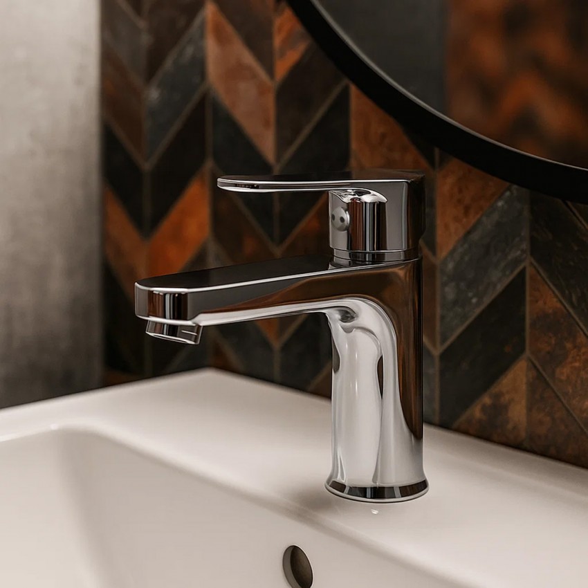 11210011 FRAME Змішувач для раковини, хром (1 сорт) DEVIT фото 2