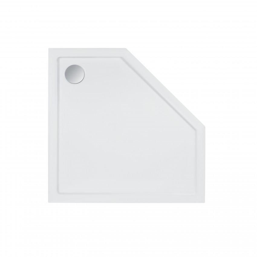 Душовий піддон Diamond 309912, 90x90x12 см, п'ятикутний, акриловий + ніжки, діаметр зливу 90 мм Qtap QTAP фото 2