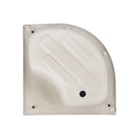 Душовий піддон Kapielka ST80x80x41, високий, напівкруглий, з панеллю, діаметр зливу 52 мм Lidz LIDZ фото 4