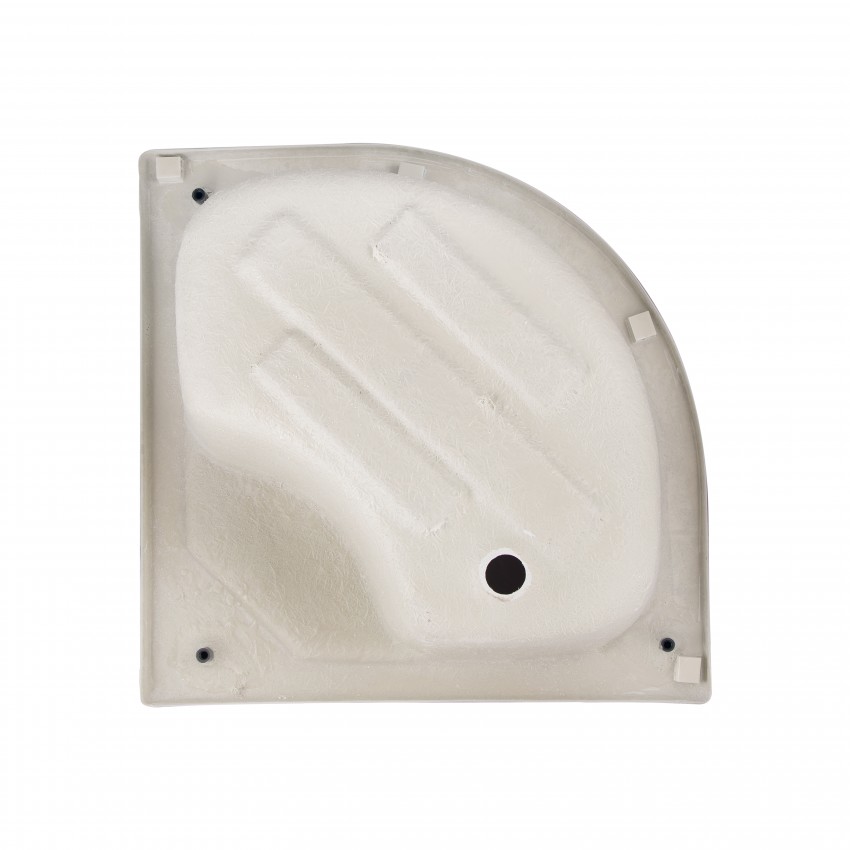 Душовий піддон Kapielka ST80x80x41, високий, напівкруглий, з панеллю, діаметр зливу 52 мм Lidz LIDZ фото 4