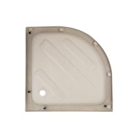 Душовий піддон Kapielka ST90x90x26, середній, напівкруглий, з панеллю, діаметр зливу 52 мм Lidz LIDZ фото 2