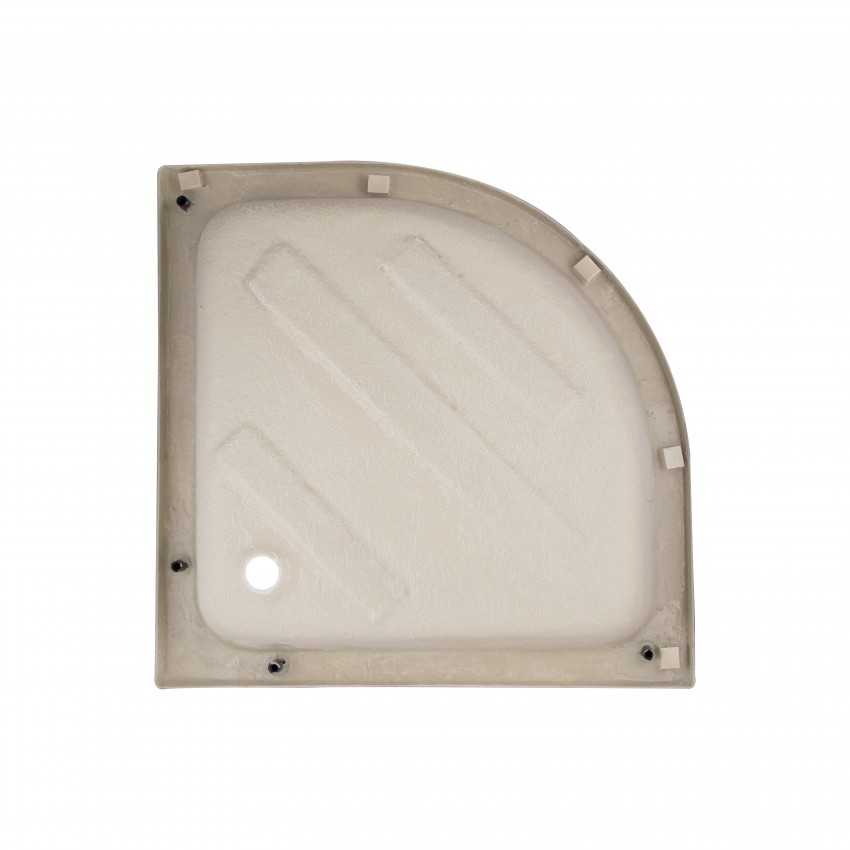Душовий піддон Kapielka ST90x90x26, середній, напівкруглий, з панеллю, діаметр зливу 52 мм Lidz LIDZ фото 2