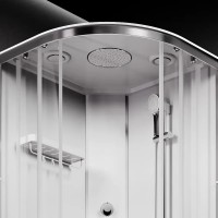 W94C-401-100MT X-Joy кабіна душова  100x100, 1/4 кола,  профіль мат.хром, скло прозоре (1 сорт) AM.PM фото 3