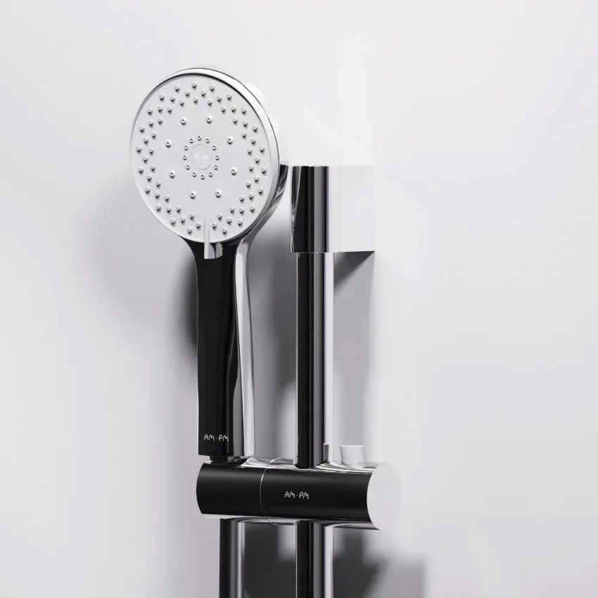 W94C-401-100MT X-Joy кабіна душова  100x100, 1/4 кола,  профіль мат.хром, скло прозоре (1 сорт) AM.PM фото 4