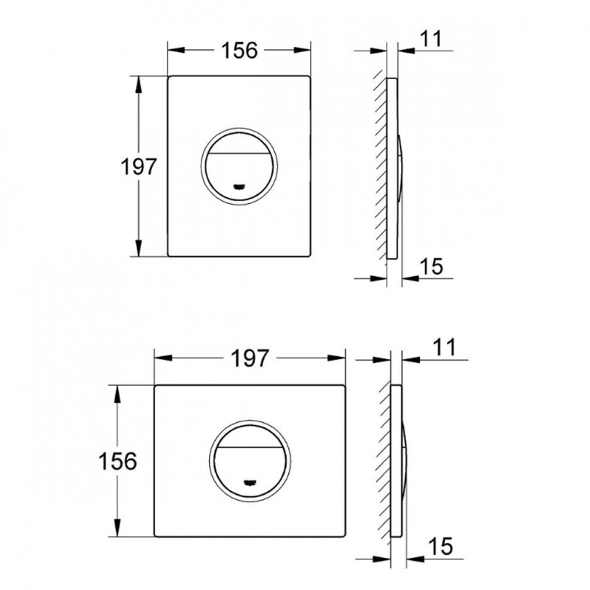 38765SH0 Nova Cosmopolitan, накладна панель змиву, біла (1 сорт) GROHE фото 4