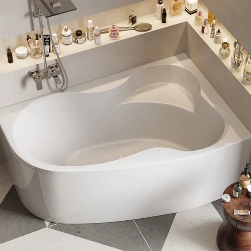 VPBA163MEL3PX-04 Melite Ванна 160x105 правостороння з панелю VPPP16009FP3 +VPSET007 ніжки, біла (1 сорт) VAGNERPLAST