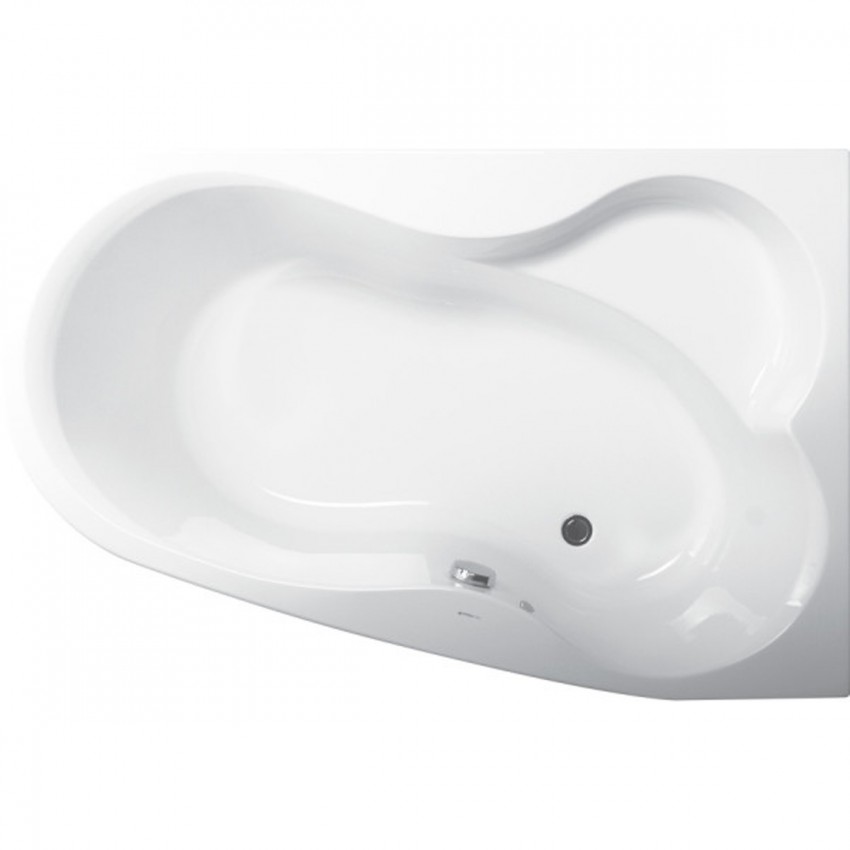 VPBA163MEL3PX-04 Melite Ванна 160x105 правостороння з панелю VPPP16009FP3 +VPSET007 ніжки, біла (1 сорт) VAGNERPLAST фото 1
