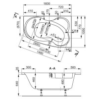VPBA163MEL3LX-04 Melite Ванна 160x105 лівостороння з панелю VPPP16009FP3 +VPSET007 ніжки, біла (1 сорт) VAGNERPLAST фото 2