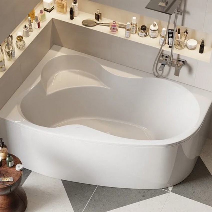 VPBA163MEL3LX-04 Melite Ванна 160x105 лівостороння з панелю VPPP16009FP3 +VPSET007 ніжки, біла (1 сорт) VAGNERPLAST