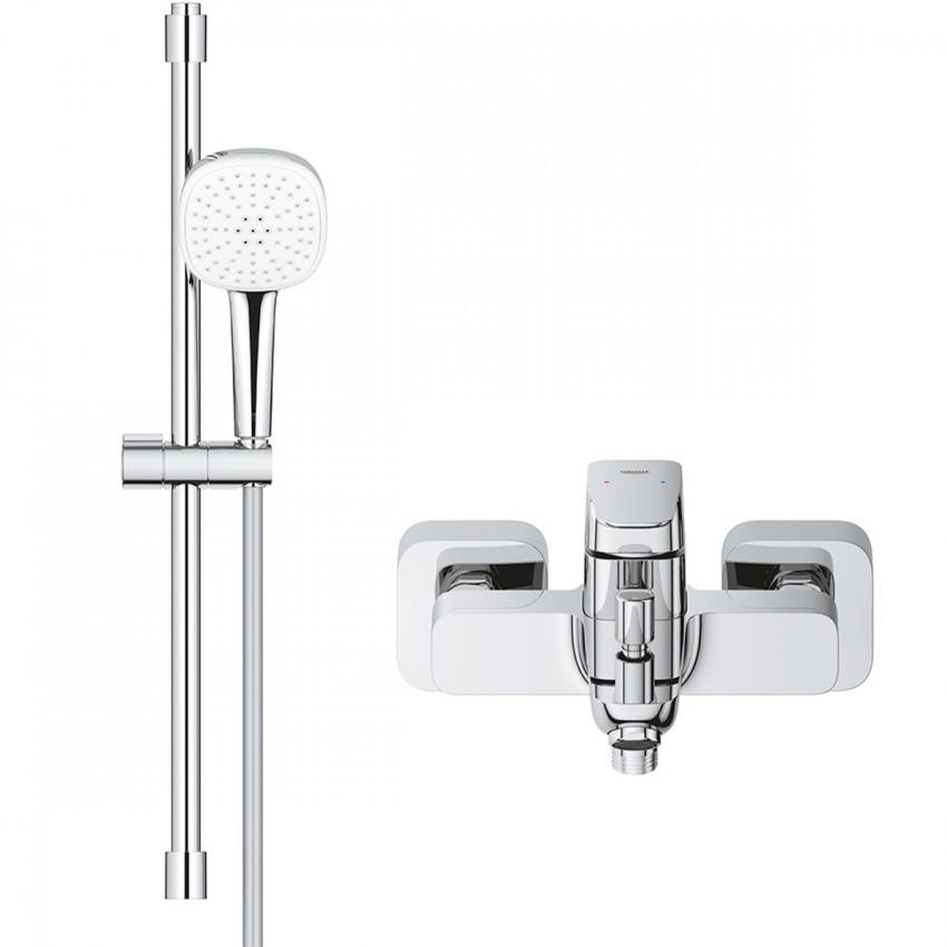 BF101813TC Cubeo Комплект змішувач 1/2 для ванни та душовий набір, хром (1 сорт) GROHE фото 1