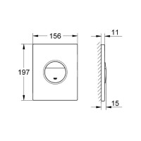 38765000 Nova Cosmopolitan кнопка змиву, хром (1 сорт) GROHE фото 2