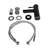 Змішувач для раковини низький Aria 001F, Black (k35) LDARI001FBLA43367 Lidz LIDZ фото 2