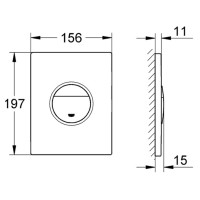 38765KF0 Nova Cosmopolitan, накладна панель змиву, чорний  (мат) (1 сорт) GROHE фото 2