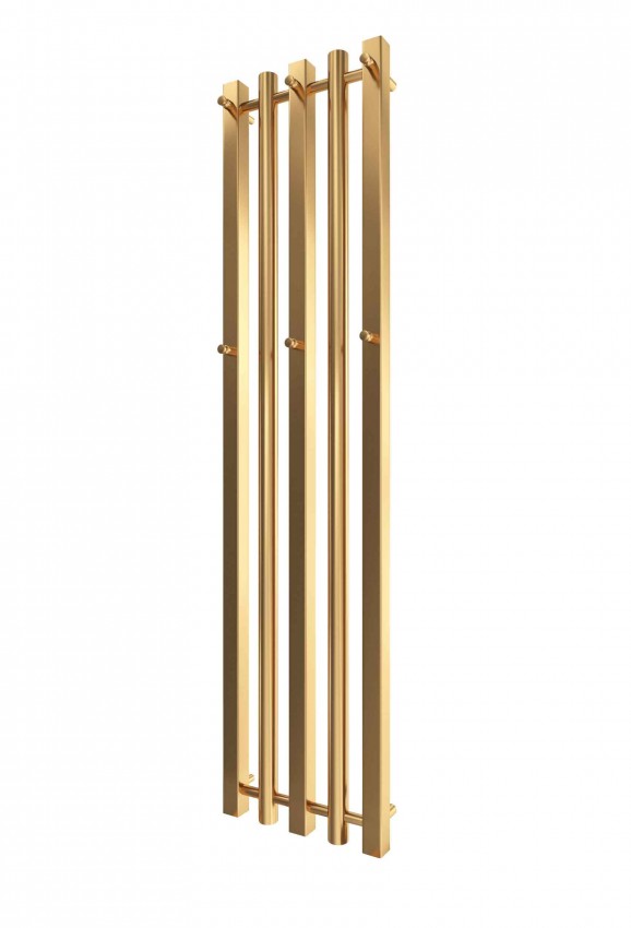 Водяна рушникосушарка INOX Бітуб 1490х360/320 золото лайт сатин MARIO