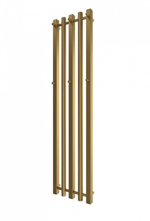 Водяна рушникосушарка INOX Бітуб 1490х360/320 золото сатин MARIO