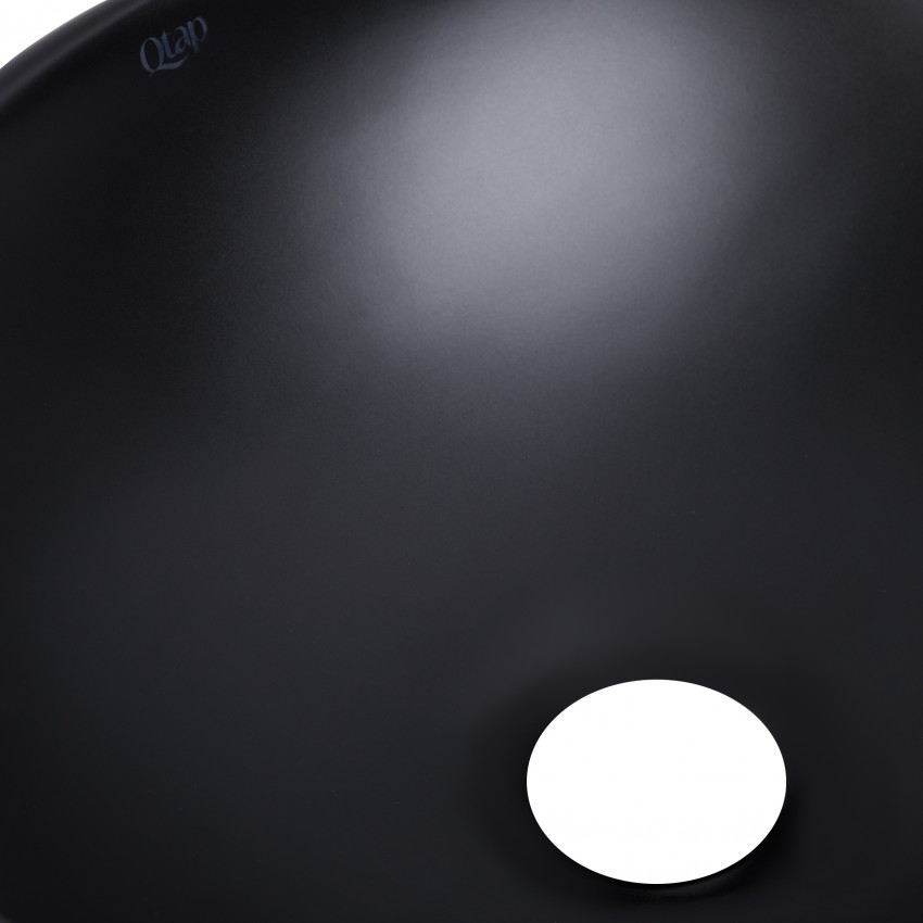 Раковина накладна Dove 415x340x140 мм, Matt Black, овальна, без донного клапана QT06116062AMB Qtap QTAP фото 4