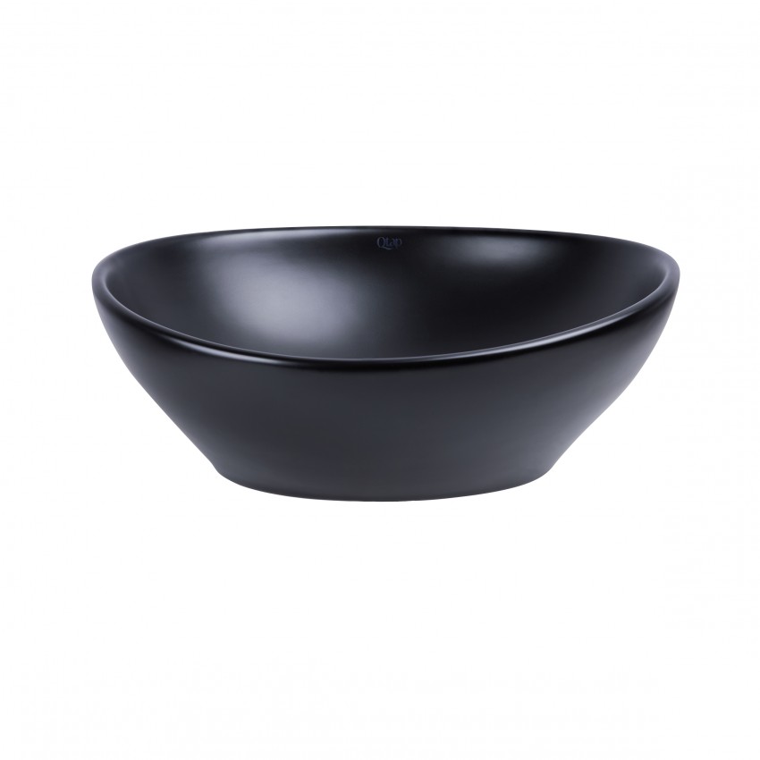 Раковина накладна Dove 415x340x140 мм, Matt Black, овальна, без донного клапана QT06116062AMB Qtap QTAP фото 2