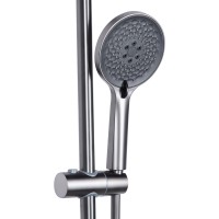 Душова система універсальна Vlasta New, Gunmetal Black PVD (k35) на три споживача (з виливом) QTVLA111GMB45651 Qtap QTAP фото 4