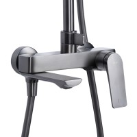 Душова система універсальна Vlasta New, Gunmetal Black PVD (k35) на три споживача (з виливом) QTVLA111GMB45651 Qtap QTAP фото 2