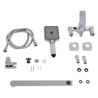 Змішувач для ванни Presto, Chrome (k35) з довгим поворотним виливомта душовим гарнітуром QTPRE2601CRM45573 Qtap QTAP фото 4