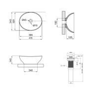Комплект Qtap Dove: Раковина накладна овальна 415x340x140 мм Matt Black + Донний клапан PU03 QTAP фото 1
