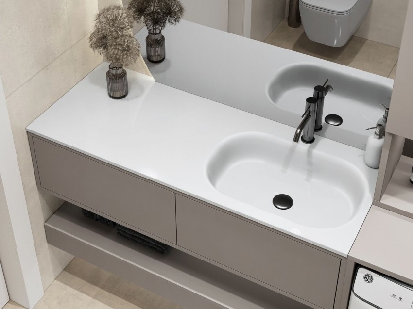 Умивальник LAKE 1250 R Miraggio MIRAGGIO