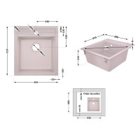 Мийка для кухні (COL-06) 460х515/200 Lidz LIDZ фото 1