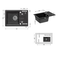 Мийка для кухні (BLM-14) 620x435/200 Lidz LIDZ фото 1