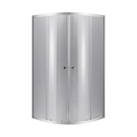 Душова кабіна Latwa SC90x90.SAT.LOW.DGR полукругла, для низького піддону, висота 185 см, скло темне тоноване 4 мм, без піддону Lidz