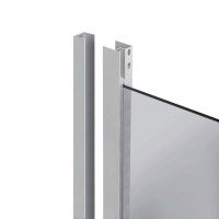 Душова кабіна Latwa SC90x90.SAT.LOW.DGR полукругла, для низького піддону, висота 185 см, скло темне тоноване 4 мм, без піддону Lidz LIDZ фото 2