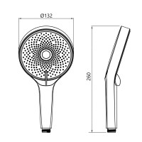 Лійка для ручного душу Rucni, d130 мм, Chrome округла QTRUC125CRM45952 Qtap QTAP фото 1
