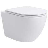 3810830 Aero Підвісний безобідковий унітаз з кришкою soft-close, Vortex Flush, білий глянець (1 сорт) DEVIT