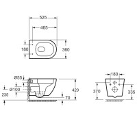 3810830 Aero Підвісний безобідковий унітаз з кришкою soft-close, Vortex Flush, білий глянець (1 сорт) DEVIT фото 1