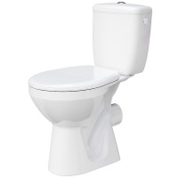 K33-007 Компакт 890 MITO GREY 010 SEAT PP UA з поліпропіленовим сидінням, горизонтальний випуск, боковий підвід води (1 сорт) MITO