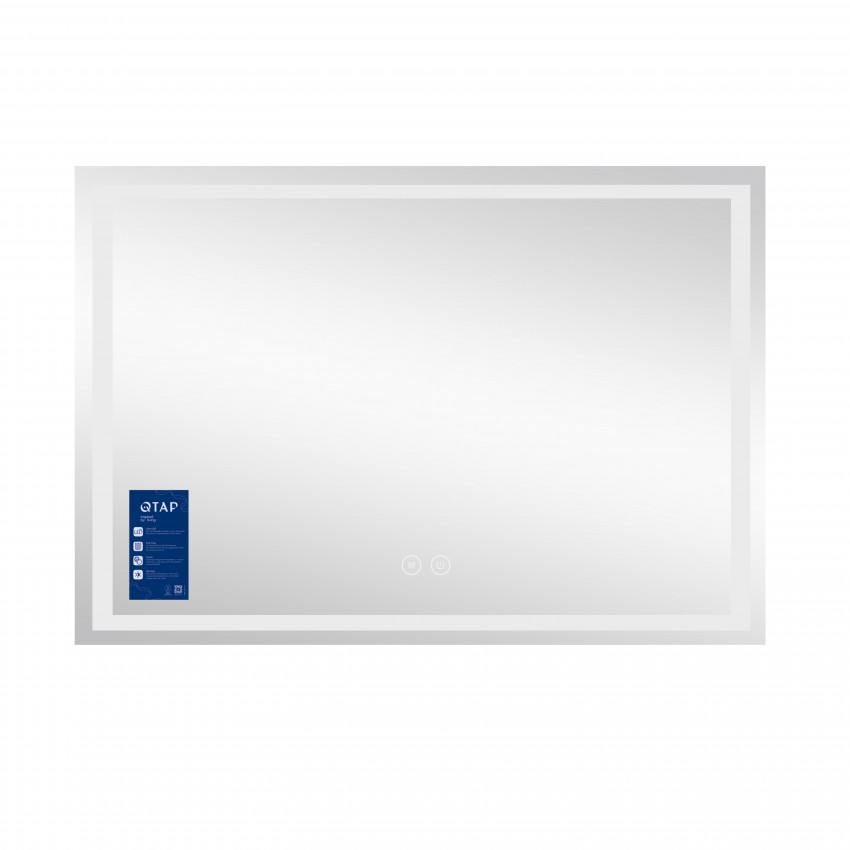 Дзеркало настінне Mideya (MI1) 1200х800 мм, прямокутне, з LED-підсвіткою Touch, антизапотіванням, димером Qtap QTAP фото 2