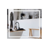 Дзеркало настінне Mideya (MI1) 800х700 мм, прямокутне, з LED-підсвіткою Touch, антизапотіванням, димером Qtap QTAP