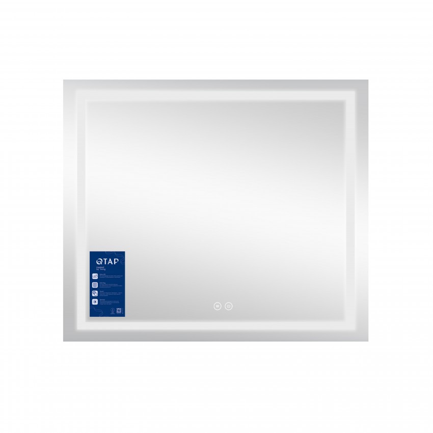 Дзеркало настінне Mideya (MI1) 800х700 мм, прямокутне, з LED-підсвіткою Touch, антизапотіванням, димером Qtap QTAP фото 3