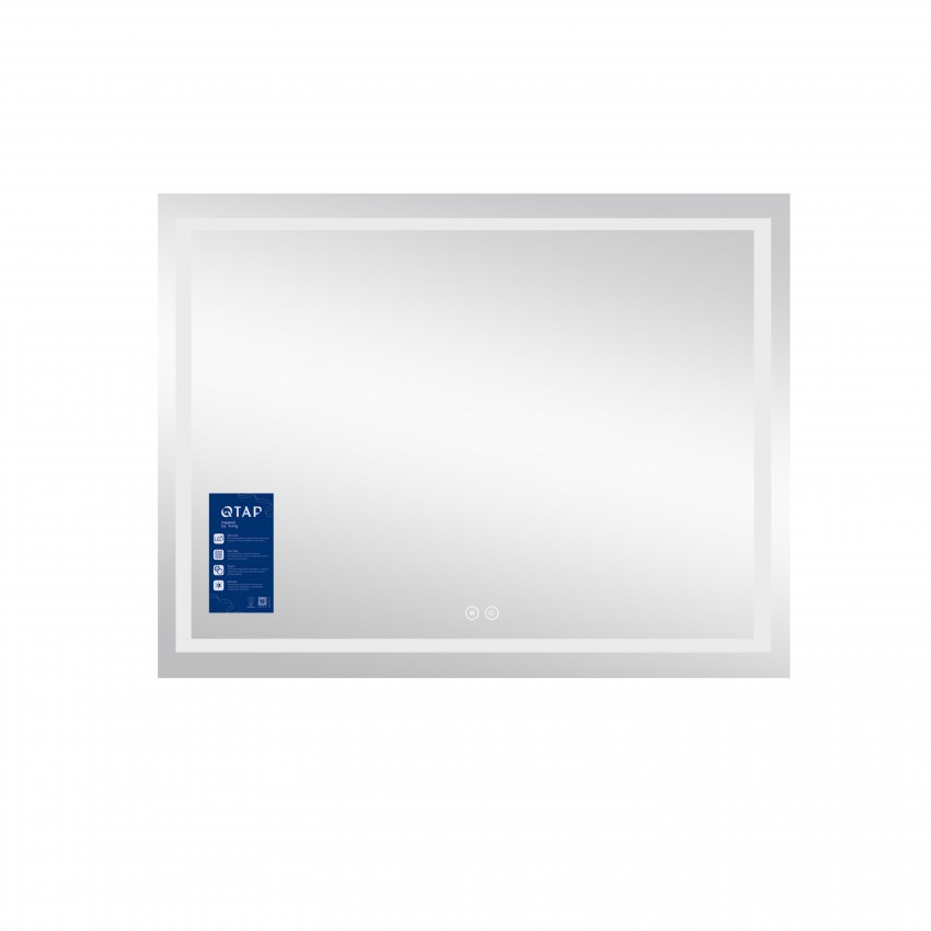 Дзеркало настінне Mideya (MI1) 900х700 мм, прямокутне, з LED-підсвіткою Touch, антизапотіванням, димером Qtap QTAP фото 2