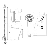 550547C Lite Душовий набір зі штангою, хром (1 сорт) DEVIT фото 1